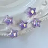 Estrella de Cinco Puntas Galvanizada UV Nube Luminosa Cuentas Galvanizadas con Agujero Pasante Resina Cuentas de Forma Especial Cuentas Sueltas DIY Accesorios para Cadena de Teléfono Móvil