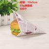 Bolsa Triangular de Papel Kraft Desechable a Prueba de Aceite Bolsa de Papel Paquete Puff Comida Carne Panecillos Bolsa de Papel