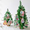 5D Transfronterizo Caliente 8 Piezas Pintura Diamante Material Acrílico Llavero Doble Cara DIY 5D Diamante Completo Papá Noel Colgante