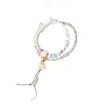 Pulseira Duplo Círculo Bodhi Estrela e Lua para Mulheres, Nova Pulseira de Contas Budista Estilo Chinês, Joias Étnicas de Luxo Leve de Nicho Venda por Atacado