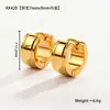 Material Antialérgico, Pendientes Personalizados de Doble Cara de Moda, Pendientes Geométricos de Acero Inoxidable, Accesorios de Acero de Titanio, Tendencia Versátil de Lujo