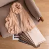 Bufanda Nueva Mujer Otoño Invierno 100% Cachemir Rojo Naranja Regalo Cálido de Invierno Protector de Cuello Color Sólido Chal de Mujer Versátil
