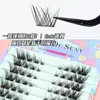 Fox Oblique Flying Fox com Cílios Postiços, Olhos de Raposa, Naturalmente Curvados, Cacho Único, Segmentados, Preguiçosos, Iniciantes, Cílios Grossos Europeus e Americanos