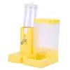 Dispensador de agua para hámster 2 en 1 alimentador automático de agua y comida, botella de agua al vacío para hámsteres dorados, comedero a prueba de fugas