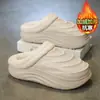 Pantuflas de Algodón Impermeables Tipo Capullo XinXuanWinter para Interiores/Exteriores, Antideslizantes, Cálidas, Esponjosas