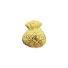 Pingente Chaveiro Saco da Sorte Ouro Puro 999 Personalizado Decoração de Bolsa Celular Ornamento Atrai Riqueza Presente para Amigos