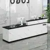 Balcão de Caixa de Loja de Roupas, Balcão de Recepção, Balcão de Bar de Empresa Simples Moderno, Balcão de Mesa Integrado de Escritório para Salão de Beleza