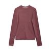 Europeo y Americano 2024 Invierno Nuevo Nuevo Suéter Básico de Base Simple de Cuello Redondo para Mujer de Color Sólido Combinado