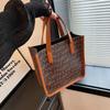 Bolsa de Compras Impermeável para Deslocamento, Bolsa de Mão Simples e Elegante para Trabalho, Uso Estudantil, Bolsa de Mão com Letras para Livros Didáticos, Bolsa de Mão para Sair
