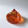 Adorno de cristal tallado con forma de montaña, papelería con caligrafía y pintura, pisapapeles estilo chino, portalápices, reposaplumas, papelería de cristal estilo chino