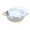 Tazón de Silicona con Doble Asa e Interior de Acero Inoxidable 304, Vajilla Infantil, Anticaídas, Antiescaldaduras, Ventosa, Tazón a Prueba de Polvo para Bebé, Tazón para Comida Complementaria