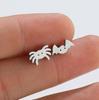 2025 Transfronterizo Nuevo Estilo Punk Personalizado Asimétrico Araña Murciélago Aretes Ins Halloween Aretes de Animales