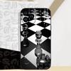 Para iPhone15 comércio exterior novo xadrez 13 preto e branco capa de telefone celular