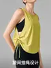 Verão Novo Estilo Manga Curta Fresco Alças Finas Feminino Colete de Yoga Cordão Solto Top Respirável Corrida Esportes Cobertura