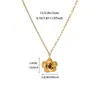 Collar de mariposa con goteo de aceite, no se decolora, joyería de lujo ligero de nicho de verano para mujer, regalo, joyería de acero inoxidable al por mayor