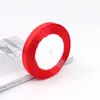 Cinta de Satín Transfronteriza de 1 cm de Ancho para Soporte y Ánimo, Cinta Trenzada, Decoración de Flores, Cinta para Decoración de Cajas de Regalo para Hornear, Cinta para Celebración Navideña