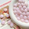 Cuentas redondas de pastel con forma de ola y corazón teñidas acrílicas, material de cuentas hechas a mano para pulsera, cadena de teléfono móvil, accesorios