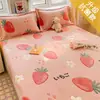 Cubierta de Cama de Felpa Gruesa de Doble Cara Pieza Única Invierno para Cama Infantil Copo de Nieve Terciopelo Protector de Colchón Cubierta de Colchón para Dormitorio de Estudiante