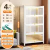 Estante de Livros com Porta de Vidro de Aço para Casa à Prova de Poeira Estante para Livros Infantis Gabinete de Exibição de Figuras de Espaço com Luz Gabinete Ita Gabinete de Lata