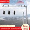 Poste Octogonal de Rua Baioneta Câmera de Vigilância Poste Elétrico e Mecânico Suporte em L Poste Personalizado para Sinalização