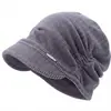 Gorro de punto estilo japonés para mujer, adecuado para otoño e invierno, cómodo de llevar para cabezas grandes, gorro de maternidad postparto, turbante de moda