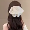 Presilha de cabelo com laço estilo coreano para mulheres, adequada para cabelos meio presos ou rabos de cavalo, acessório de cabelo de alta qualidade