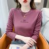 0321 # Camisa Básica de Veludo Fino Alemão para Mulheres na Primavera e Outono