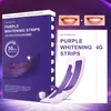 Tiras Blanqueadoras de Dientes Moradas Modelo Nuevo V34 Transfronterizas, Tiras Blanqueadoras para Aclarar y Eliminar Manchas Amarillas