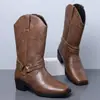 Botas Martin Estilo Coreano Nuevas de Primavera para Hombre Botas de Cuero Zapatos de Moda para Hombre Comercio Exterior Botas Casuales para Hombre Botas Largas Hombre 260505