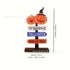 Decoraciones de Halloween Calabaza de Madera Fantasma Adornos Calavera Letras Adornos Creativos Decoración de Ambiente de Fiesta Props