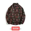 Camisa de Manga Larga Retro Étnica Tejida Bordada Estilo Barroco Japonés Vintage para Hombre Holgada Ropa de Abrigo Otoño e Invierno Primavera y Otoño