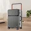 Maleta de Marco de Aluminio Modelo Nuevo 2026 para Hombres, Maleta de Carrito de Gama Alta para Mujeres, Maleta de Viaje Elegante y Resistente a Golpes con Asa Ancha y Cerradura de Combinación