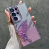 Funda Samsung Butterfly Arena Fluida para S26U, Samsung S25 con Película para Lente, Funda Samsung S24 de Cobertura Total con Purpurina