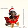 Nuevos Productos Transfronterizos en Stock: Decoración Navideña Acrílica Plana Colgante para Coche, Decoraciones para Árbol de Navidad, Colgantes para Mochila