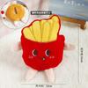 Pingente de Pelúcia de Desenho Animado Boneca Broche Fofo Hambúrguer Batata Frita Torrada Boneca Coxa de Frango Chaveiro Acessórios de Decoração de Roupa