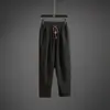 Pantalones Harem Deportivos Casuales Retro, Nuevo Estilo Chino, Pantalones Ligeros y Transpirables de Seda de Hielo, Corte Holgado, Estilo Nacional, Pantalones de Tres Cuartos para Hombre, Verano