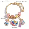 Pulsera de Cuentas DIY de Blancanieves de Disney de Venta Caliente Transfronteriza, Pulsera de Joyería de Aleación con Cuentas de Moda y Encantadora