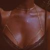 Cadena de Pecho Transfronteriza Europea y Americana Accesorios de Pecho Simples Ropa Interior Brillante y Sexy para Mujer Ropa para Espectáculo Accesorios a Juego Cadena Corporal de Playa