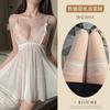 Lingerie Sexy de Renda Vermelha Tentação Camisola Plus Size Pijama Transparente Aberto Uniforme Sem Tirar