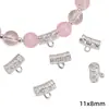 Aleación Estilo Chino Nuevo Separador de Tres Vías Perla Redonda Flor Mariposa Corazón Pequeño Colgante Hecho a Mano DIY Pulsera Collar Accesorios