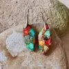 Pendientes Transfronterizos de Piedra Natural, Pendientes Irregulares de Piedra Imperial, Pendientes Sencillos de Colores Estilo Étnico para Mujer