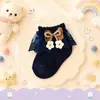 Nuevos calcetines de encaje con lazo para niñas, suaves, cómodos, dulces, lindos, estilo princesa para bebé