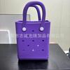 Suministro transfronterizo nueva bolsa mini de EVA con agujeros DIY pequeña fresca impermeable sin lavado bolsa de playa bolsa de hombro cruzada