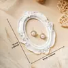 Marco de Fotos Mini de Resina Blanco Retro Casual Adornos Decorativos Estilo Europeo para Posar Accesorios Decorativos