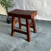 Banco de Madera Maciza, Taburete Bajo de Olmo Viejo, Taburete de Lingote de Madera para el Hogar, Taburete de Montura, Taburete para Cambiar Zapatos, Taburete Alto Cóncavo Simple para Comedor