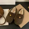 Primeiro Encontro Ji Um Passo Sapatos de Algodão Pelúcia Fada Sapatos Peludos Outono/Inverno Roupa Externa Mais Veludo Novo Fundo Plano Sapatos de Dirigir para Grávidas