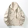 Chaqueta Reversible Nueva Qisenswei para Hombre, Primavera y Otoño, Estampado Completo de Letras, Marca de Moda, Elegante Estilo Americano para Primavera y Otoño