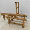 Máquina especial de mortero de piedra con marco de madera maciza operada con el pie para hacer pasteles de arroz glutinoso, martillo de madera tradicional operado con el pie para el hogar, martillo eléctrico tradicional, máquina de lana de chile y moxa