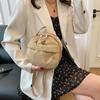 Bolso pequeño y redondo informal de estilo coreano para mujer, bolso pequeño y ligero para teléfono móvil, bolso de tela, bolso cruzado de viaje para mujer