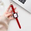 Correa compatible con Apple Watch S9, Apple Watch, iWatch 765SE, hebilla de mariposa, patrón de lichi, color a juego.